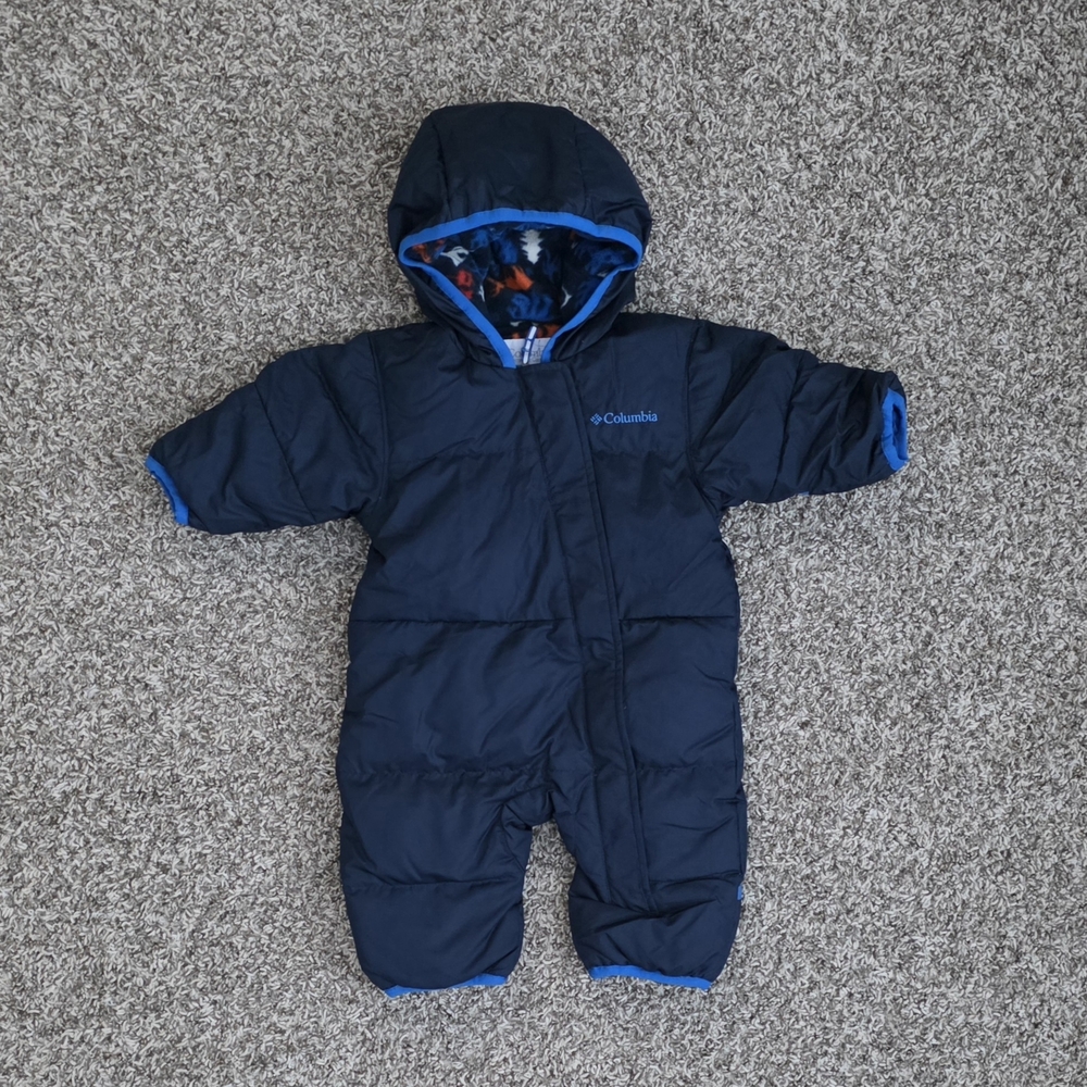 0-3months Columbia Baby Boys Bunting Snowsuit Pram Snow Suit Navy Blue